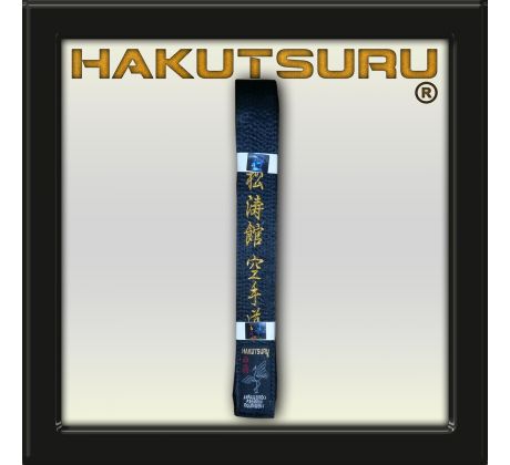 Majstrovské Obi Saténové Shotokan Karate-Do - Soft 0,45 cm - Čierne Sensei