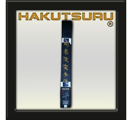 Majstrovské Obi Saténové Goju-Ryu Karate-Do  Soft 0,45 cm - Čierne Sensei
